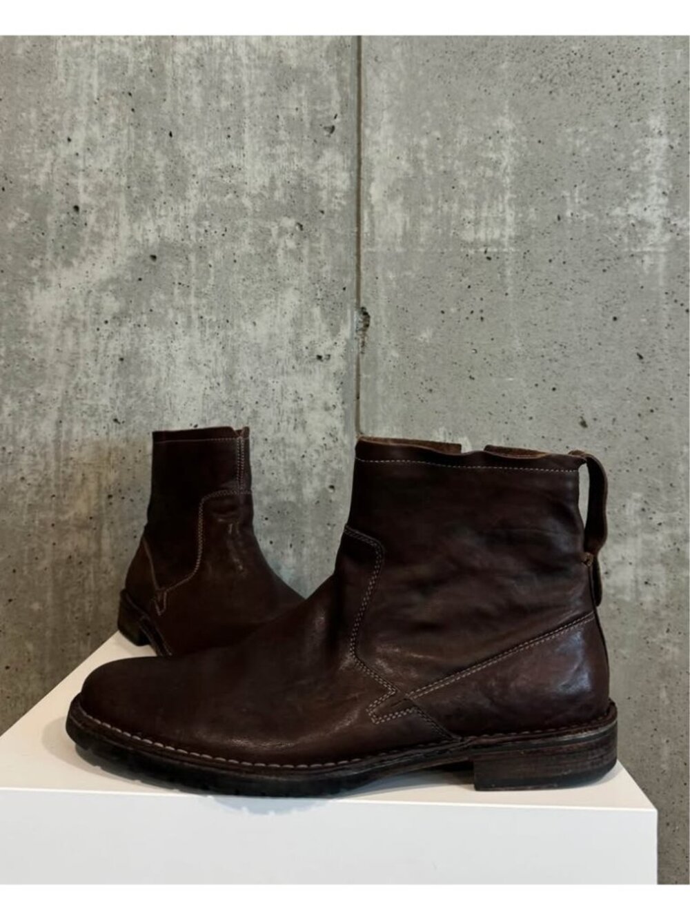 John Varvatos USA Brown Soft Leather Ankle Boots Men’s US 9 Zip Boots